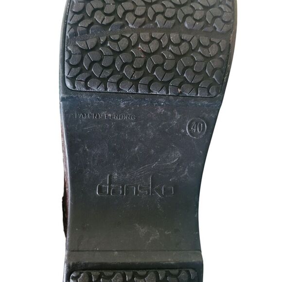 Dansko Leather Tooled Comfort Shoes Women's Size 40 US 9 Brown Nursing Waitress - Picture 7 of 9